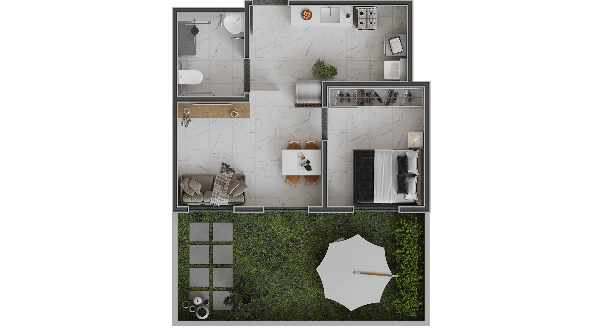 APTO MEIO PCD GARDEN - Unique Palestra